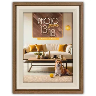Cornice ZEP Bologna, braun, 30x40 cm, MDF, Holzoptik, für Wandmontage - Braun