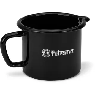 Petromax Emaille Milchtopf Weiß - 1,4 L Induktion Stielkasserolle | Robuster Emailletopf mit Skala & Ausgießer, 1400 ml Kasserolle für Camping & Herd, kratzfest & leicht zu reinigen