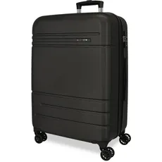Movom Galaxy Koffer, mittelgroß, Schwarz, 48 x 68 x 27 cm, ABS, seitlicher Kombinationsverschluss, 74 l, 3,86 kg, 4 Doppelrollen, Schwarz, Mittelgroßer Koffer