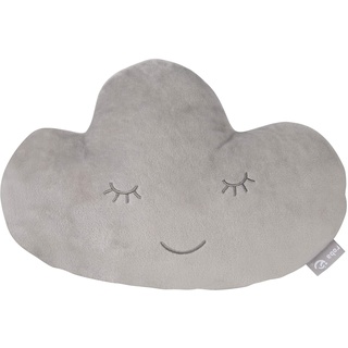 roba Kuschelkissen in Wolken Form - roba Style - Weiches Dekokissen für Baby- & Kinderzimmer - für Mädchen & Jungen - Grau