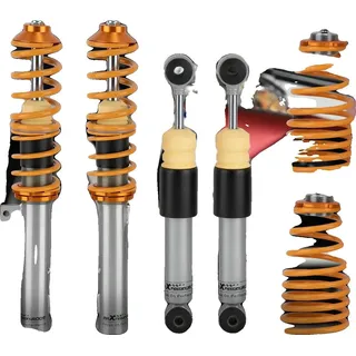 Gewindefahrwerk, einstellbare Höhe 30-65mm, hinten einstellbare Höhe 10-55mm, Federrate vorne 7kg/mm, Federrate hinten 25kg/mm, Artikelgewicht 20kg