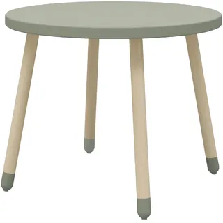 Flexa Dots Kindertisch mit Punkten für Kinderzimmer | FSC-Zertifiziert aus MDF und Eschenholz | Kann auch als Kaffeetisch benutzt Werden | B: 60 cm und H: 47 cm (Farbe: Naturgrün)