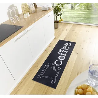 Hanse Home Cook & Clean Küchenläufer – Küchenteppich Kaffeemotiv Coffee Teppichläufer rutschfest Pflegeleicht Teppich Läufer für Küche, Flur, Eingangsbereich, Esszimmer – 50x150cm