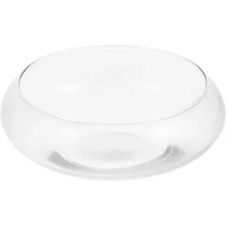 Betta Tank Glas-Pflanzgefäß, Terrarium, Sukkulenten, Pflanzgefäß, Luftpflanze, Hydrokultur-Display, schwimmende Kerzen, dekorativer Tafelaufsatz, Blumenbehälter, Heimdekoration, S, runde Fischschale