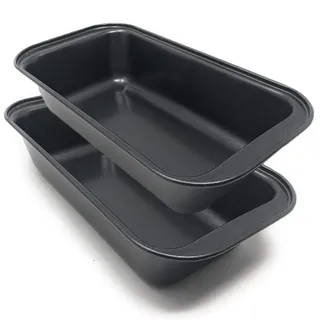 Space Home - Classic Backform Kastenform für Kuchen und Brote - Gleichmäßige Bräunung - Antihaftbeschichtung - Plumcake - Sauerteigbeständig - Karbonstahl - Set 2-30 cm