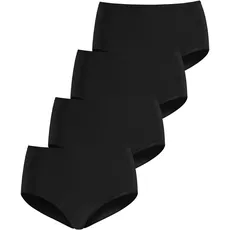 LASCANA Taillenslip, (Packung, 4 St.), aus elastischer Baumwolle, schwarz