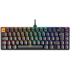 Glorious Gaming GMMK 2 Compact (65%) – Mechanisches Gaming-Keyboard, Aluminiumrahmen, anpassbar, Doubleshot-Kappen, Fox Schalter, tastenweise RGB, Französisches AZERTY Layout - Schwarz