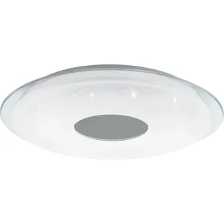 Eglo Leuchten Deckenleuchte Connect Lanciano-Z ZigBee TW - Silber, Transparent, Weiß