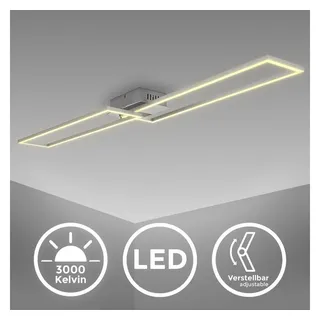 B.K.Licht LED Deckenlampe 40W schwenkbar 110x24,8 cm Chrom-Alu