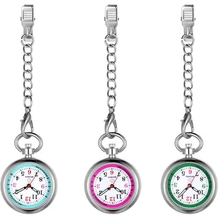 Avaner Krankenschwesteruhr Schwesternuhr mit Clip und Pulsberechnungsfunktion, FOB-Uhr Quarzwerk Ansteckuhr für Krankenschwestern Ärzte Doktor