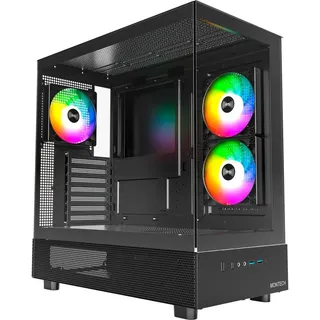 Montech XR TG - Gehäuse - Miditower - Schwarz