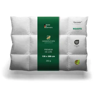 Hanskruchen Daunendecke PREMIUM DE LUXE Extra Leicht 135 x 200 cm - Weiß