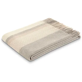 Biederlack Plaid Wohndecke 150 x 200 cm Beige