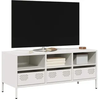 vidaXL TV-Schrank 101,5x39x43,5 cm Weiß Metall/Stahl