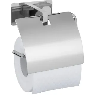 Wenko Toilettenpapierhalter »Turbo-Loc® Genova Shine« Befestigen ohne bohren, silberfarben