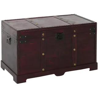 MCW Holztruhe Antikoptik Eckig Braun