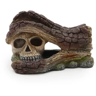 Amtra Deko Tädel - Dekoration für Süß- und Meerwasseraquarien aus Harz, Holzoptik, für Aquarien und Fischbecken, ungiftig, 13 x 10,5 x 8,3 cm