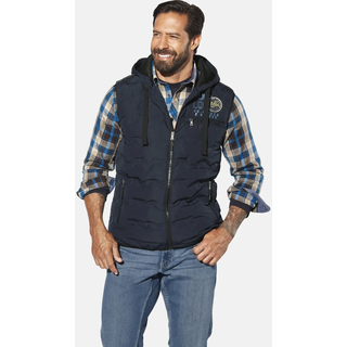 Steppweste JAN VANDERSTORM "Steppweste ERKULF", Herren, Gr. 58, blau (dunkelblau), Obermaterial: 100% Polyester COOLMAX PES(Coolmax)., Westen Steppweste