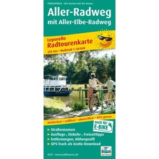 Radwanderkarte Aller-Radweg mit Aller-Elbe-Radweg 1 : 50 000