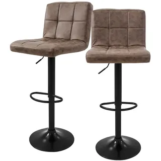 ML-Design Barhocker 63-83 cm drehbar gepolstert Braun