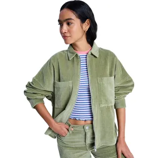 Roxy Damen Kordjacke Chilled Out Washed Oil Green : M Größe: M - Grün