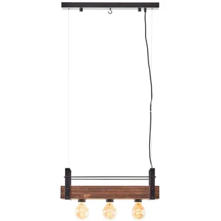 Brilliant Pendelleuchte Bankwood 3-flammig Weiß-Schwarz