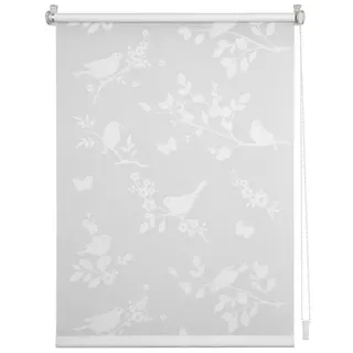 Lichtblick ORIGINAL Seitenzugrollo »Rollo Klemmfix, ohne Bohren, blickdicht - Ausbrenner« blickdicht Blendschutz Sichtschutz freihängend, weiß