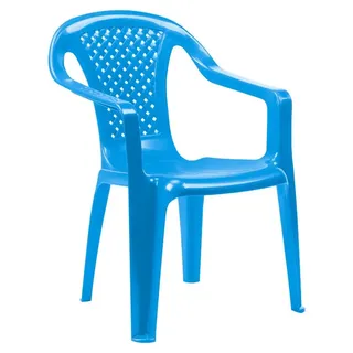 Kondela Kamla Kinder Gartenstuhl stapelbar - blau - Blau