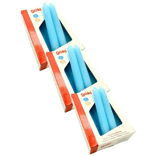 Goki Geburtstagskerzen-Set Blau (Packung mit 3)
