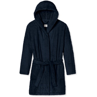 Morgenmantel Teddy-Fleece Comfort-Fit dunkelblau XL