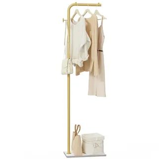 OUTBROS kleine Kleiderstange, L-förmige Kleiderständer 180cm hoch, Goldene