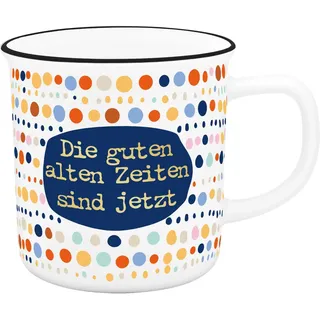 Sheepworld XL-Becher Motiv Gute Zeiten | große Kaffeetasse aus Porzellan, 52 cl, Tasse mit buntem Motivdruck | Geschenk, Freundin, Geburtstag | 74838