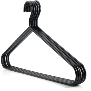 Hangerworld 5 Extra Starke Metall Kleiderbügel 45cm Schwarz Ideal für schwere Kleidung