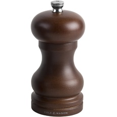 Cole & Mason HA0825P Beech Capstan Salzmühle, Buchenholz natur, 120mm, Precision+ Keramikmahlwerk, Enthält 1 x Salzermühle