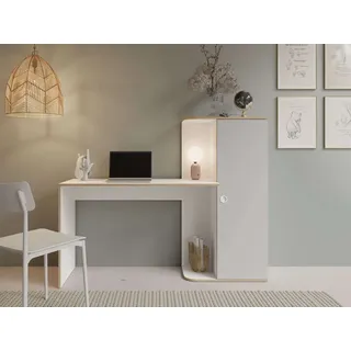 Home Affaire »ELLETE Computertisch mit viel Stauraum, Maße B/T/H: 160/53,3/128,7 cm« Bürotisch mit 1 Tür und mehreren Regalfächern,