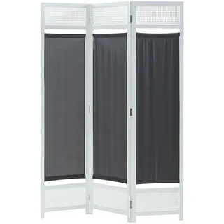 [en.casa] Paravent Dorotea , Holz, Kunststoff, Textil , Bambus , 120x170x1.7 cm , Wohnzimmer, Raumteiler, Paravents