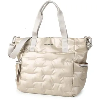 Hedgren Shopper Cocoon Puffer Tote Bag String Beige