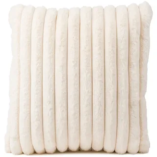 Dekokissen GÖZZE "Vito", beige (creme, unifarben), B:45cm H:8cm L:45cm, Polyester, Dekokissen_Sitzkissen_Kissenhüllen, Dekokissen, Topseller