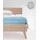 Spannbettlaken Mako-Satin 160 x 200 cm blau