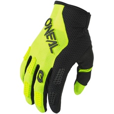 O'NEAL | Fahrrad- & Motocross-Handschuhe | MX MTB FR Downhill | Passform, Luftdurchlässiges Material | Element Glove RACEWEAR V.24 | Erwachsene | Schwarz Neon-Gelb | Größe L
