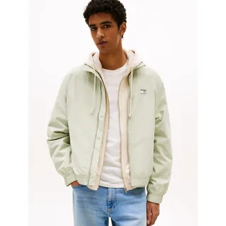 Tommy Hilfiger Tommy Jeans Collegejacke »TJM ESSENTIAL JACKET EXT« Freizeitjacke, Übergangsjacke, Baumwoll Twilljacke, grün