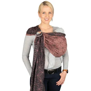 Hoppediz Ring-Sling Babytragetuch ab Geburt, Malmö Rose