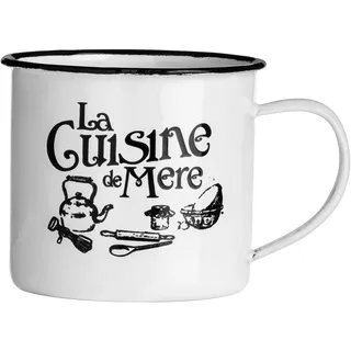 Premier Housewares De La Cuisine nur Tvasse Becher Cup Mug-Farbe: weiß, Emaille, 9x9x8