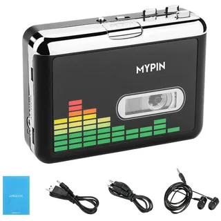 Tragbare Kassettenspieler, Digital USB Audio Musik/Kassette zu MP3 Konverter, Kassettenrekorder direkt auf USB-Flash-Laufwerk speichern/Kein PC erforderlich