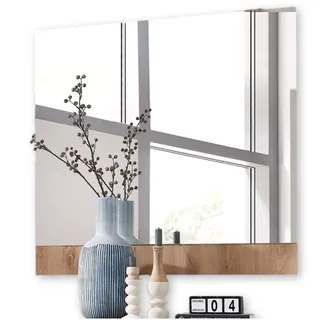 FUN Wandspiegel in Artisan Eiche Optik - Vielseitig einsetzbarer Spiegel für Flur & Garderobe - 84 x 84 x 2 cm (B/H/T)