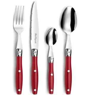 Lou Laguiole 24-tlg. Besteck-Set Comptoir Rot - Rot