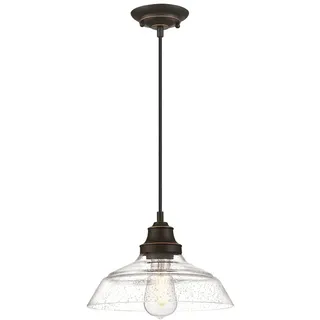 Westinghouse Pendelleuchte Iron Hill Bronze / Antikglas
