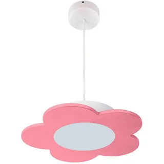 Kinderhängeleuchte , Rosa , Kunststoff, Holzwerkstoff , Blume , 165 mm , F , 70 cm , Lampen & Leuchten, Leuchtenserien