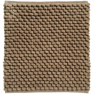 Aquanova Badteppich , Goldbraun , Textil , Uni , quadratisch , 60x3x60 cm , für Fußbodenheizung geeignet, rutschhemmend , Heimtextilien, Badtextilien, Badematten