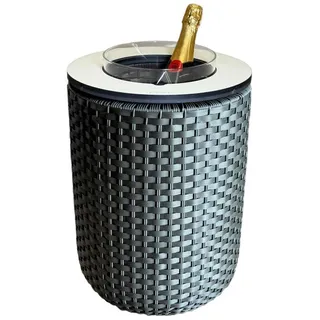 cootab cooler table "4-in-1 Loungetisch mit Acryl-Kühler London 50 cm", 1 Stk. tlg. Wetterfest, Pflegeleicht, Hitzebeständig, Verstellbare Füße,